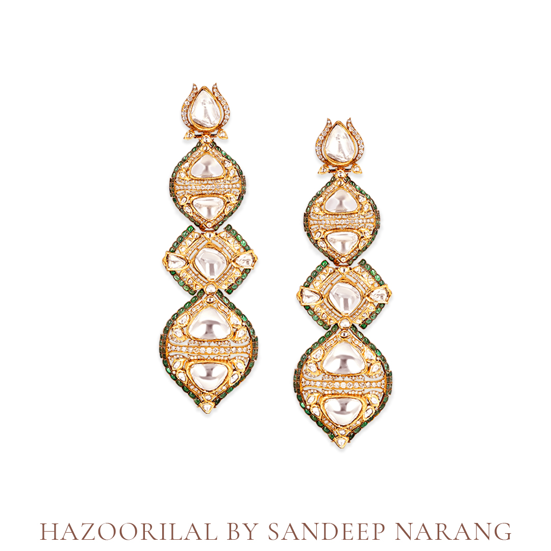 Create a Traditional Look with Hazoorilal Polki Jewellery